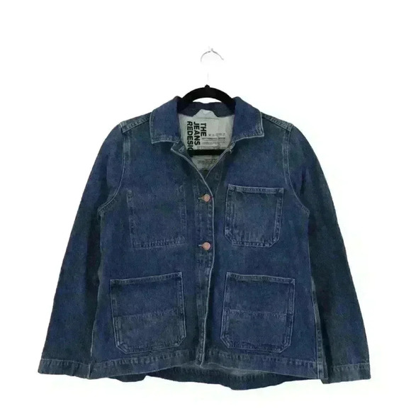 The Jeans Redesign Denim Jacket GAP Bettermade Button Front Flared Style Size XS - Picture 1 of 7
